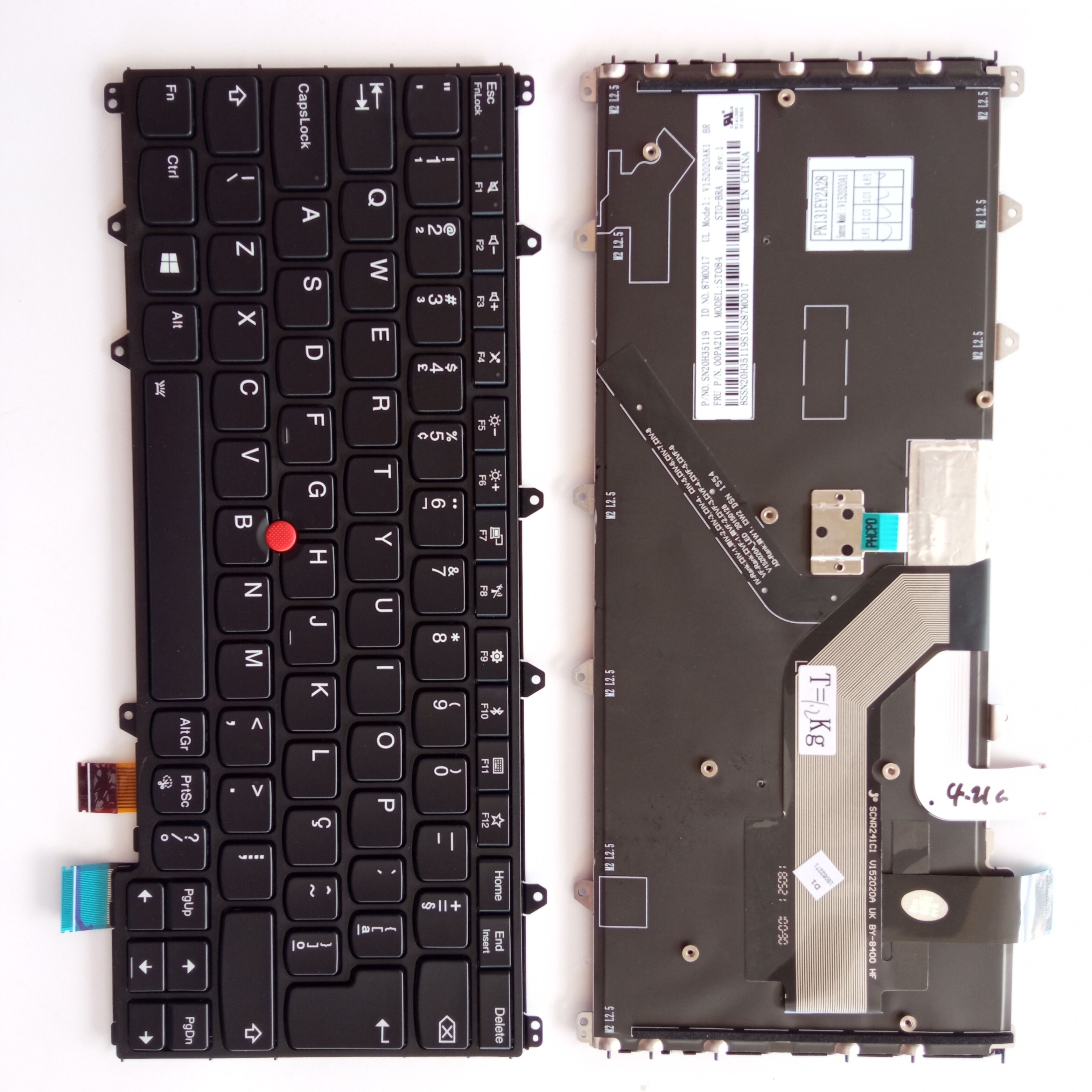 Picture of New Replacement Laptop Keyboard For IBM YOGA370 BLACK FRAME BLACK With Point Backlit BR Layout